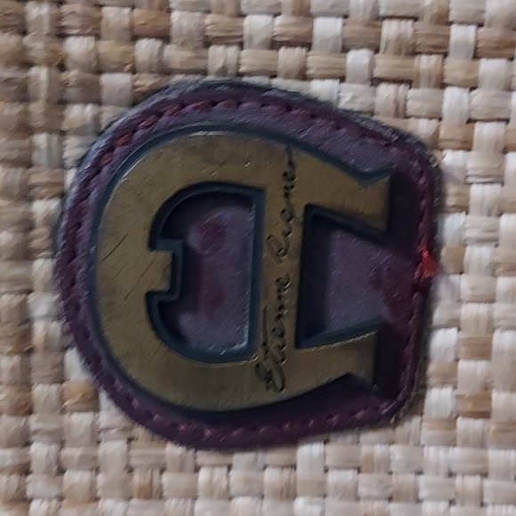 Vintage Etienne Aigner Weave Cloth and Leather Trim Shoulder Purse 7.5inHx11inW. - Picture 14 of 14